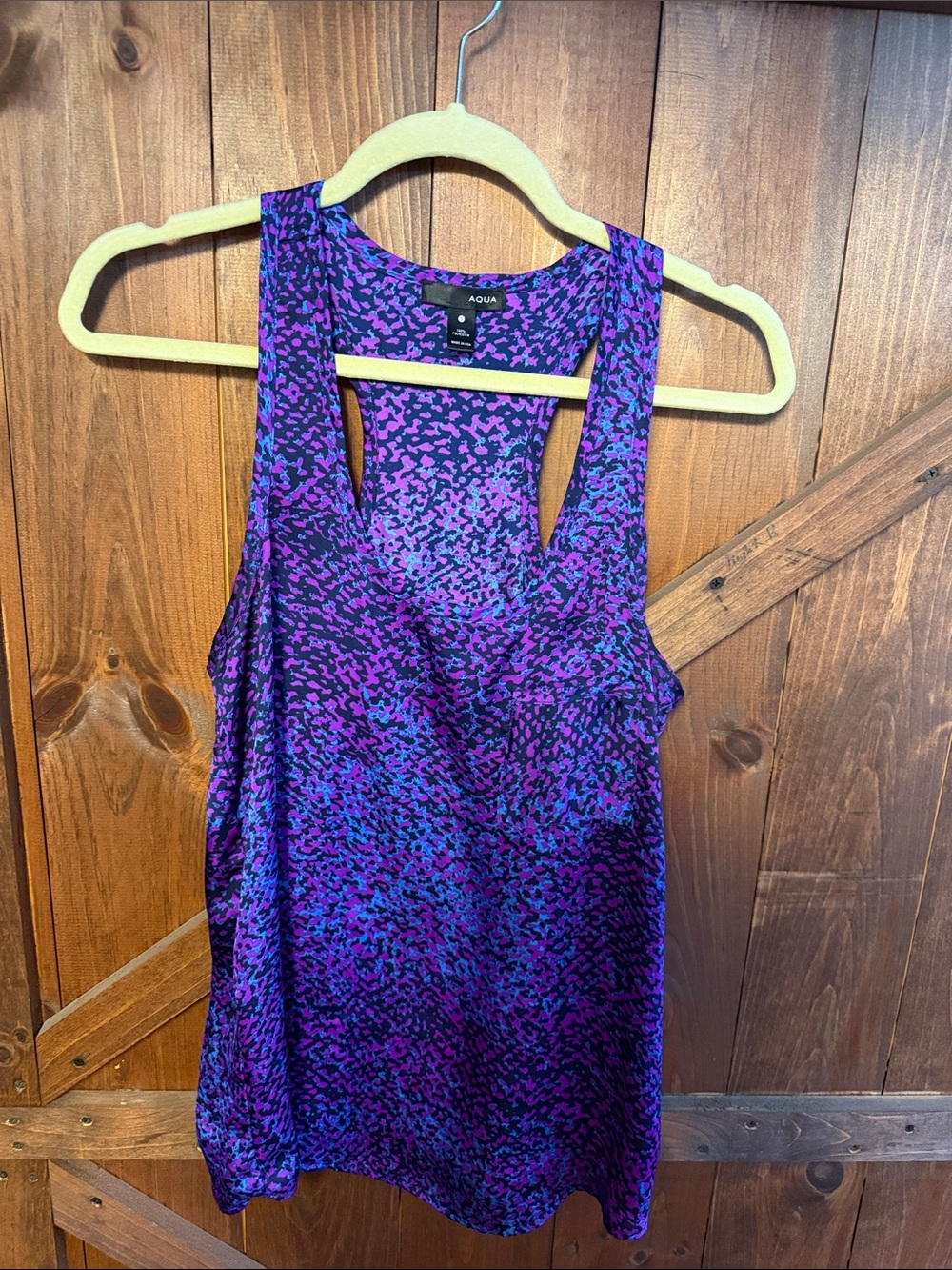 Aqua Purple & Blue Abstract Racerback Tank